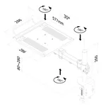 Стойка Neomounts Notebook Swivel Arm (heigth: 0-27 cm / depth: 30-60 cm) 3