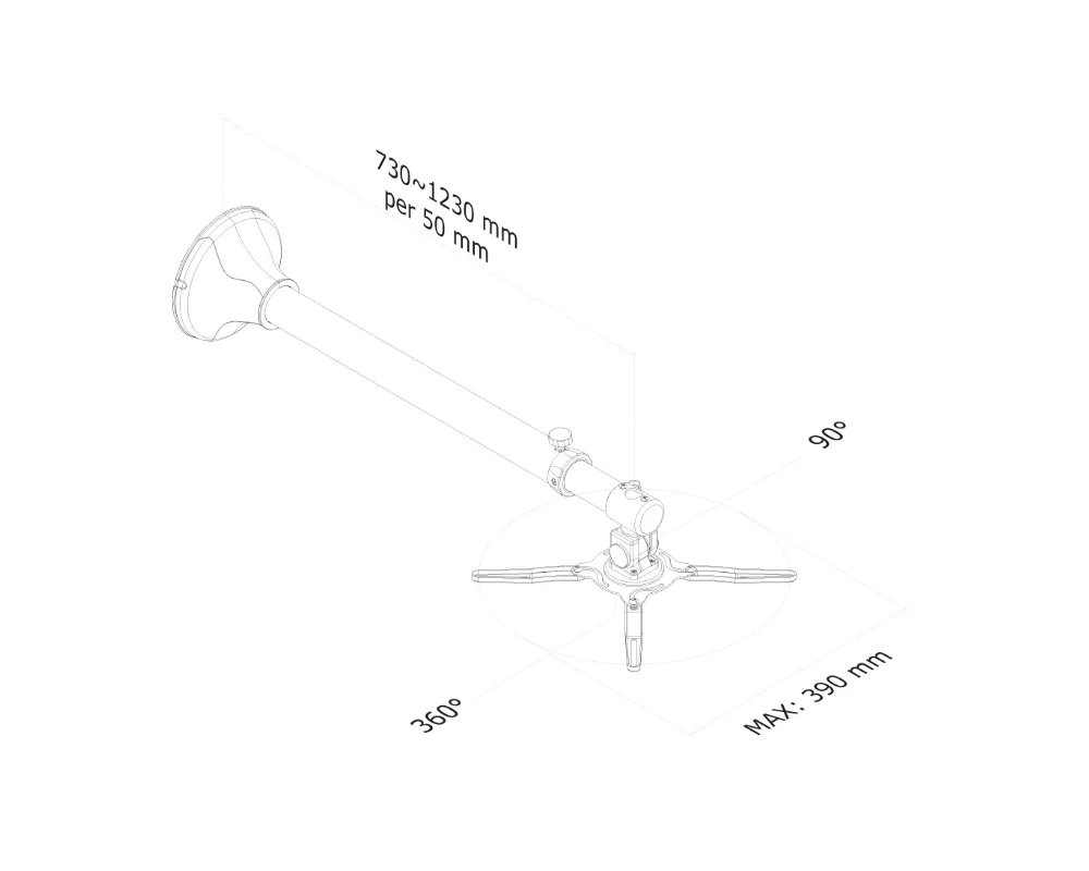 Стойка Neomounts Projector Wall Mount (length: 79-129 cm = short throw) 4