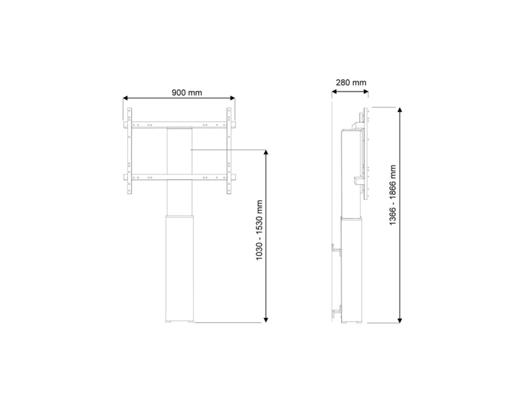 Стойка Neomounts Motorised Floor Stand/Wall Mount - VESA 200x200 up to 800x600 2