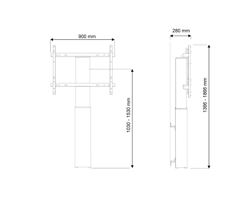 Стойка Neomounts Motorised Floor Stand/Wall Mount - VESA 200x200 up to 800x600 7
