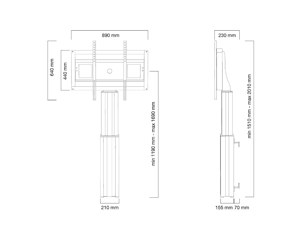 Стойка Neomounts by NewStar Motorised Floor Stand/Wall Mount - VESA 200x200 up to 800x600 6