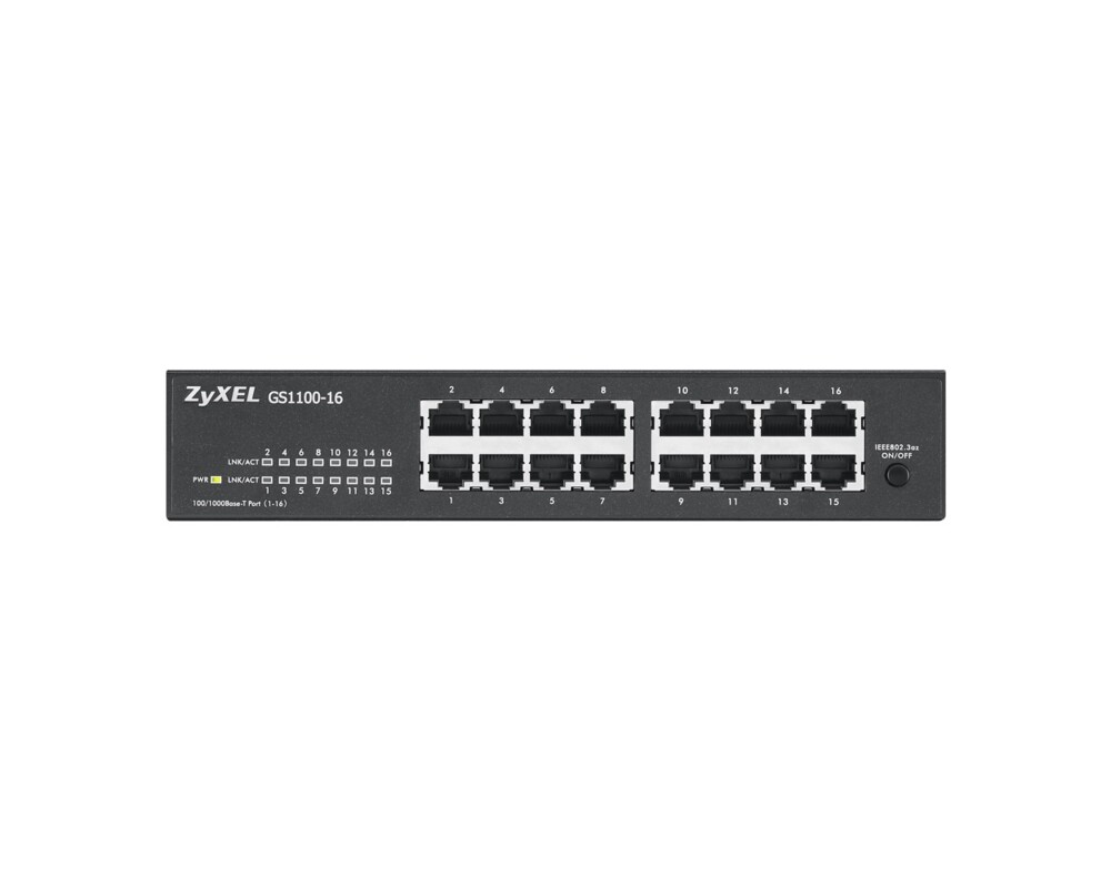 Switch (Комутатор) ZyXEL GS1100-16 v3 16-port Gigabit Unmanaged Switch 3
