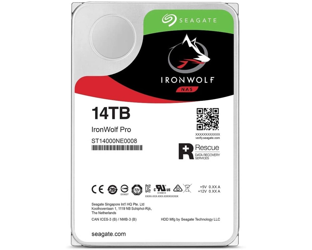 Твърд диск Seagate IronWolf Pro, 14TB, 256MB Cache, SATA3 6Gb/s 2