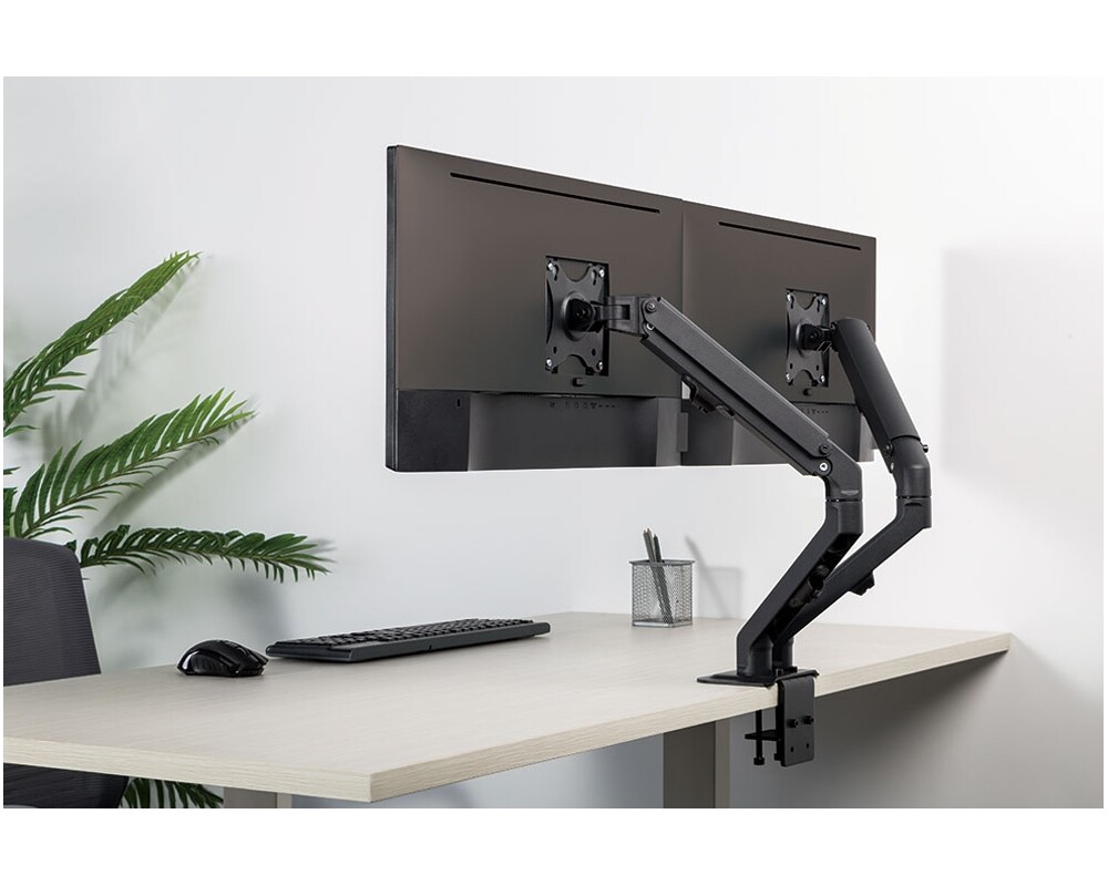 Стойка Neomounts Flat Screen Desk Mount (stand/grommet) for 2 screens 12