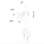 Стойка Neomounts Flat Screen Desk Mount (clamp) 3