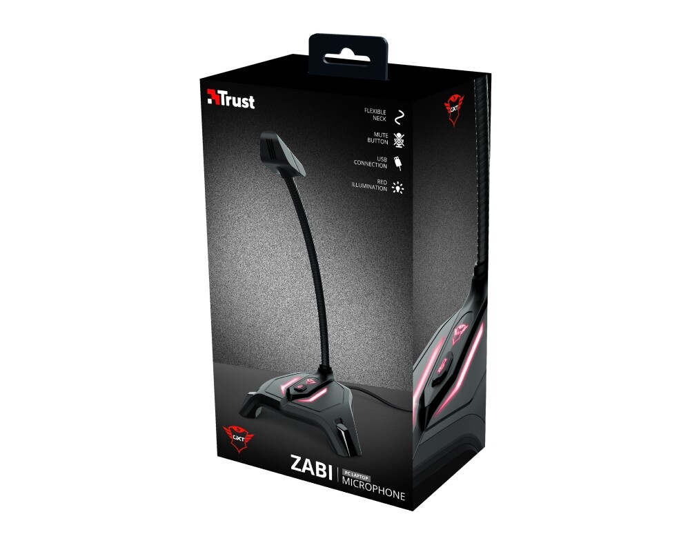 Микрофон TRUST GXT 215 Zabi LED USB Gaming Microphone 5