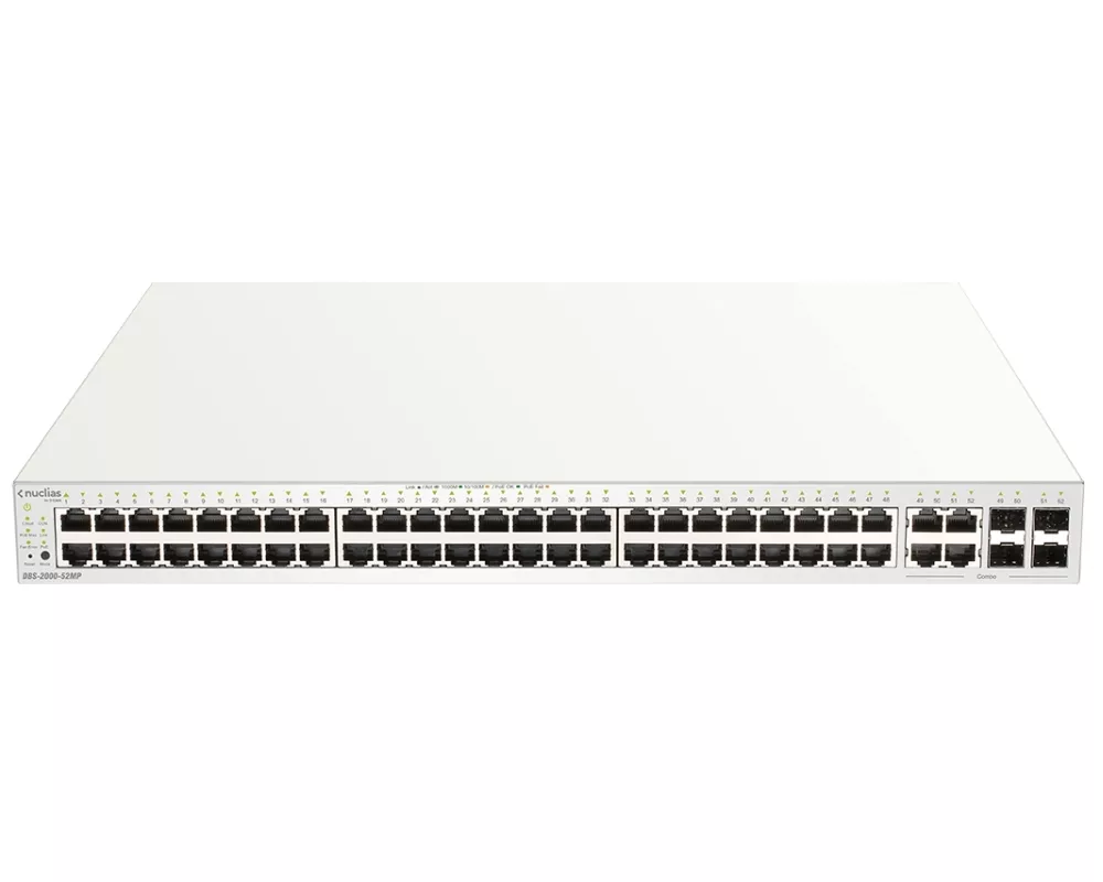 Switch (Комутатор) D-Link 52-Port Gigabit PoE+ Nuclias Smart Managed Switch including 4x 1G Combo Ports 2
