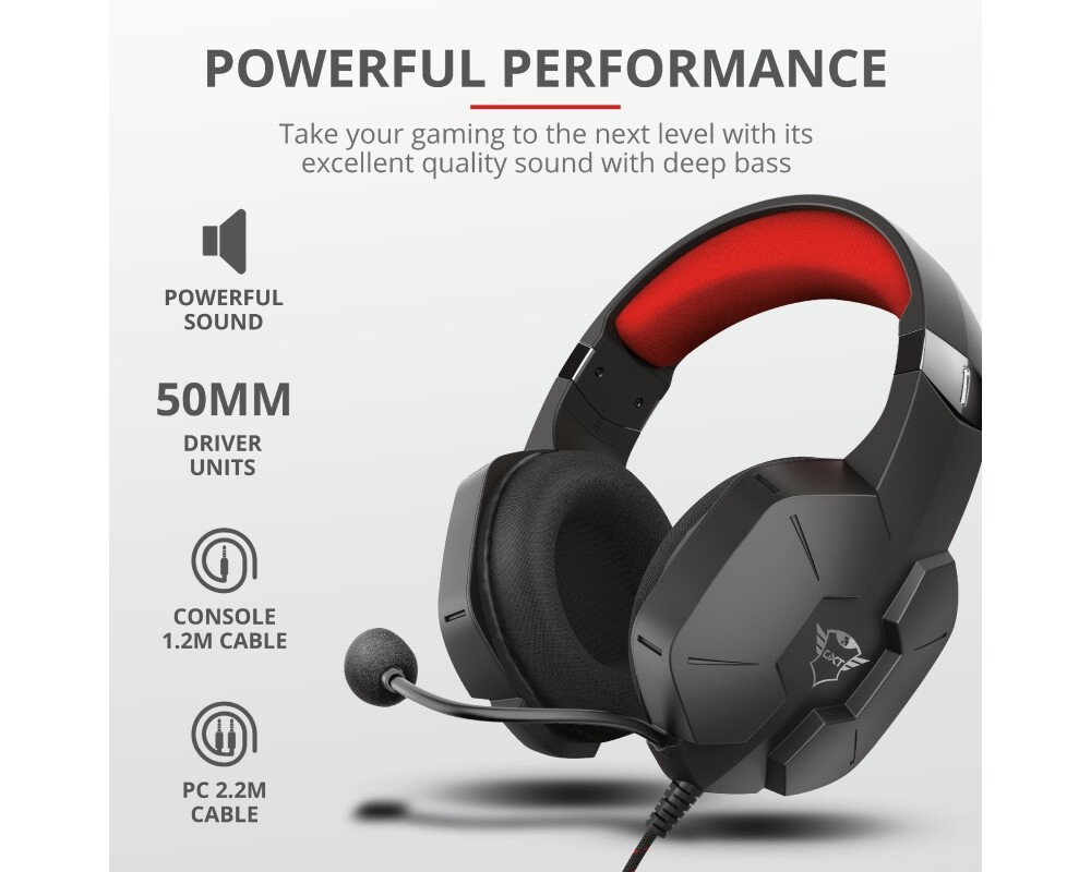 Слушалки TRUST GXT 323 Carus Gaming Headset 10