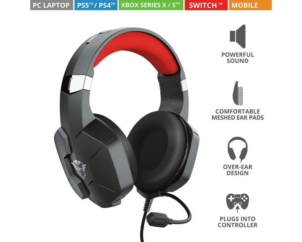 Слушалки TRUST GXT 323 Carus Gaming Headset 7