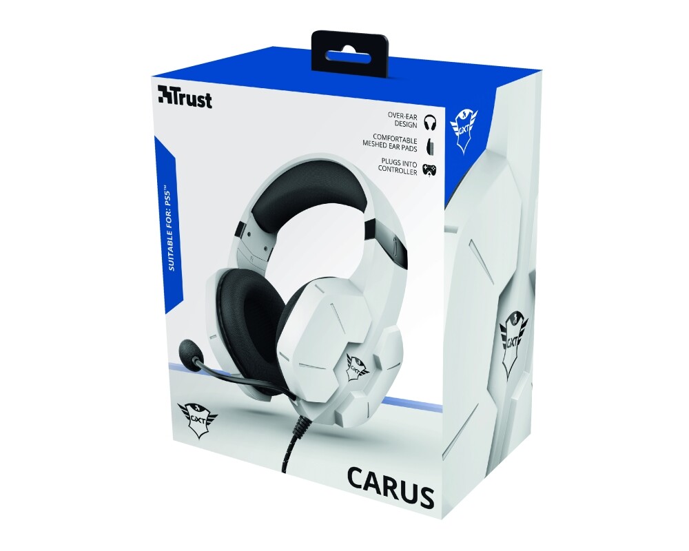 Слушалки TRUST GXT 323W Carus Gaming Headset PS5 12