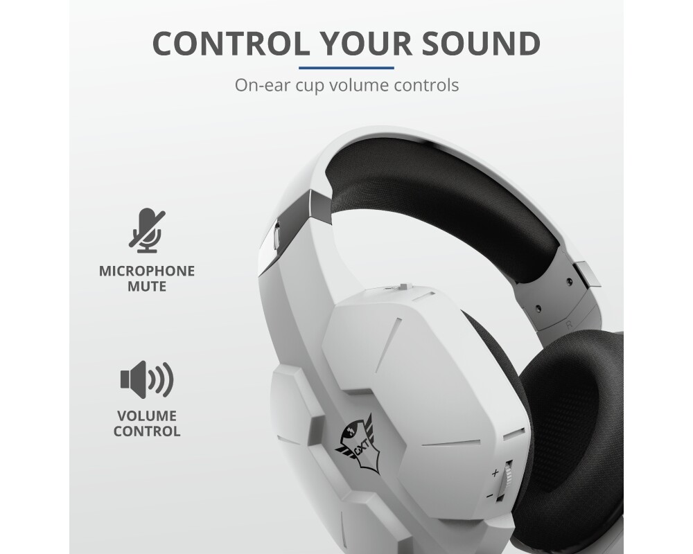 Слушалки TRUST GXT 323W Carus Gaming Headset PS5 9