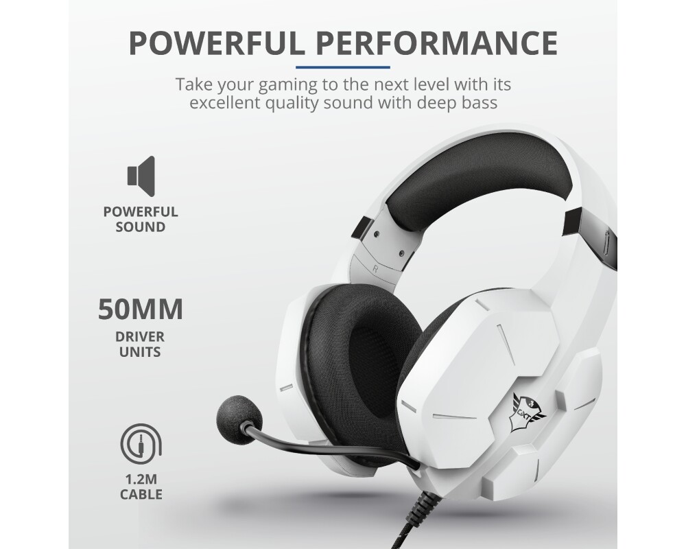 Слушалки TRUST GXT 323W Carus Gaming Headset PS5 11