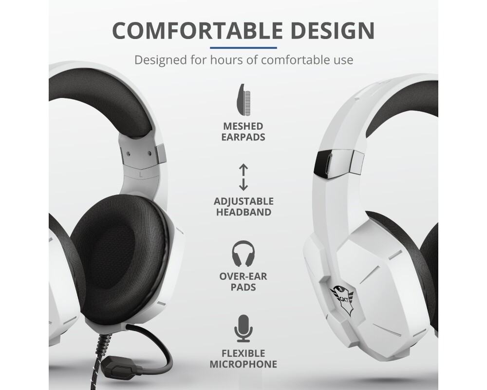 Слушалки TRUST GXT 323W Carus Gaming Headset PS5 10