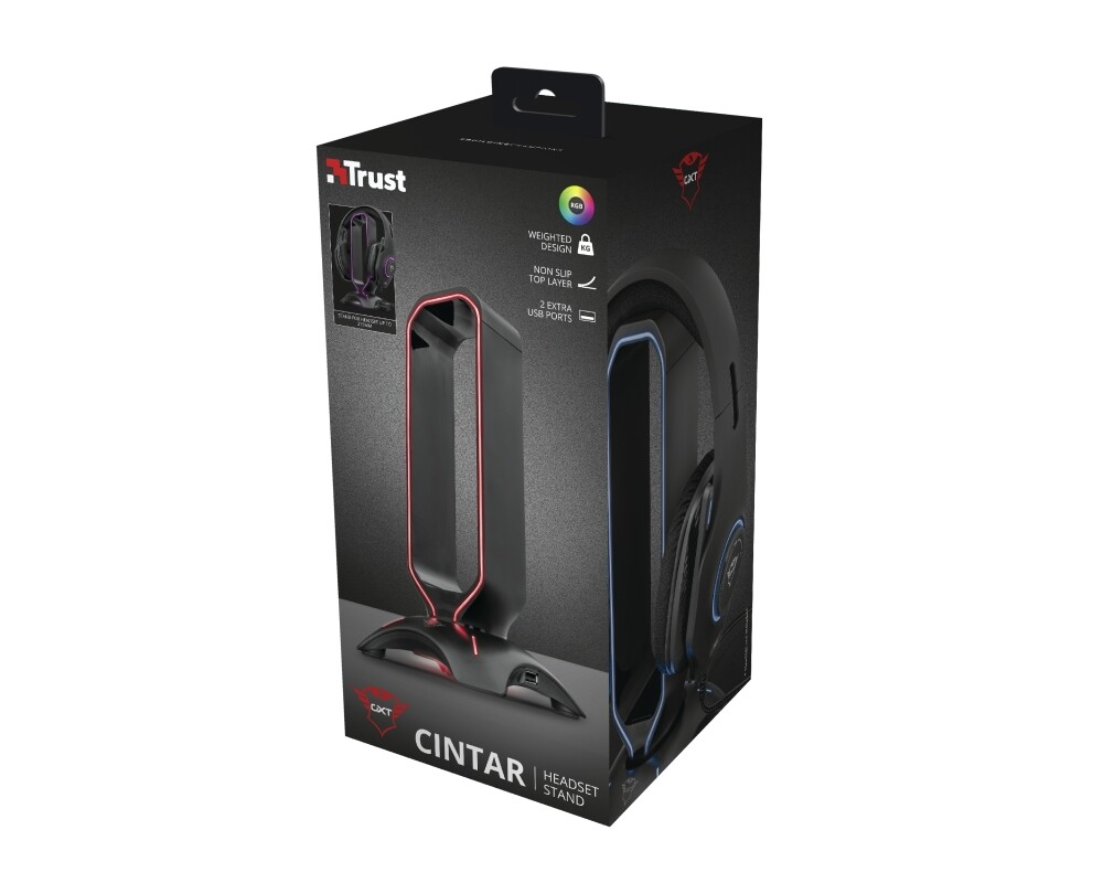 Стойка TRUST GXT 265 Cintar RGB Headset Stand 5