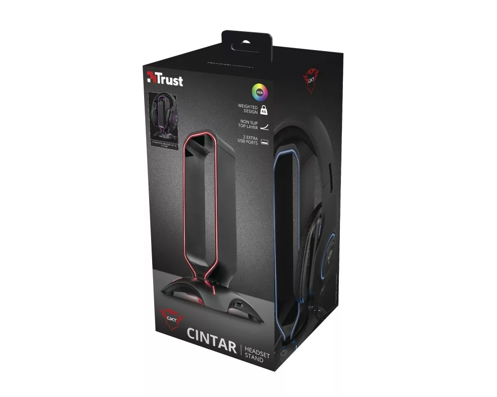 Стойка TRUST GXT 265 Cintar RGB Headset Stand 5