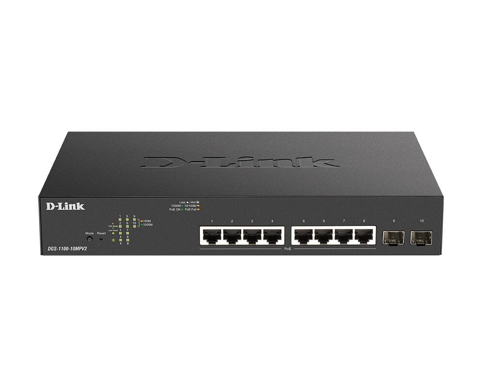 Switch (Комутатор) D-Link 10-Port PoE+ Gigabit Smart Managed Switch 2