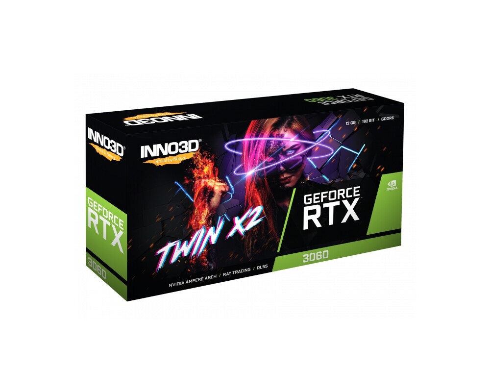 Видеокарта Inno3D GeForce RTX 3060 Twin X2 12GB GDDR6 3