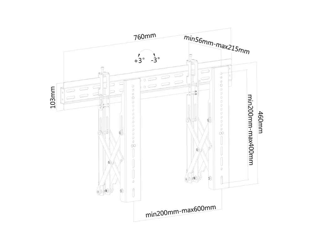 Стойка Neomounts Flat Screen Wall Mount for video walls (pull-out/stretchable) 7