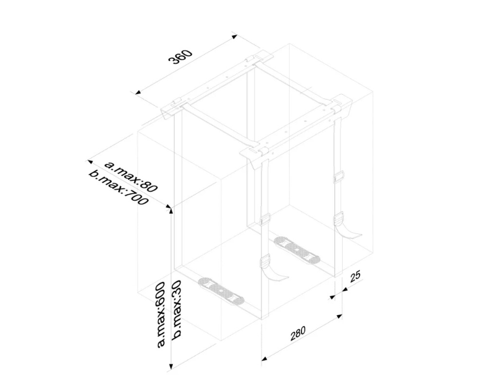 Стойка Neomounts CPU Holder (height PC: 3-60 cm / width PC: 8-70 cm) 3