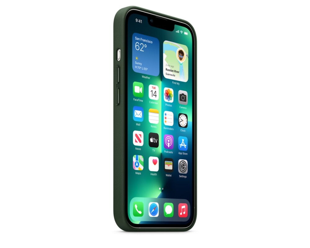 Калъф Apple iPhone 13 Pro Leather Case with MagSafe - Sequoia Green 6