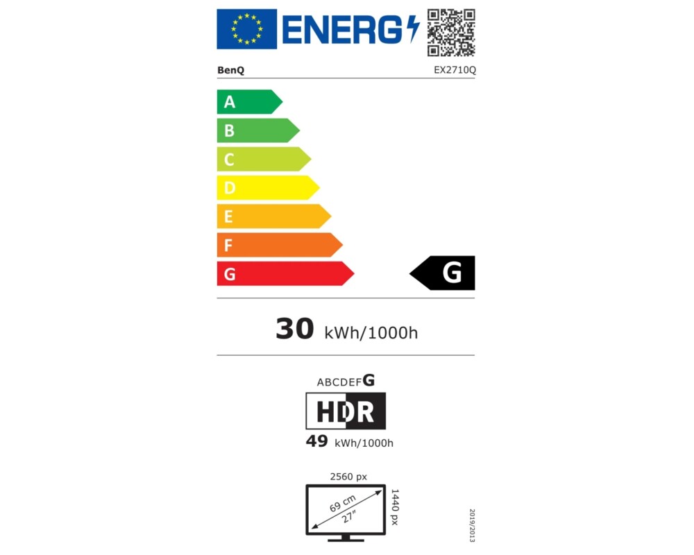 Монитор 27" BenQ MOBIUZ EX2710Q QHD IPS 165Hz 10