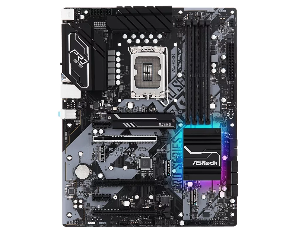 Дънна платка ASRock Z690 Pro RS, LGA1700, ATX, Polychrome RGB 7