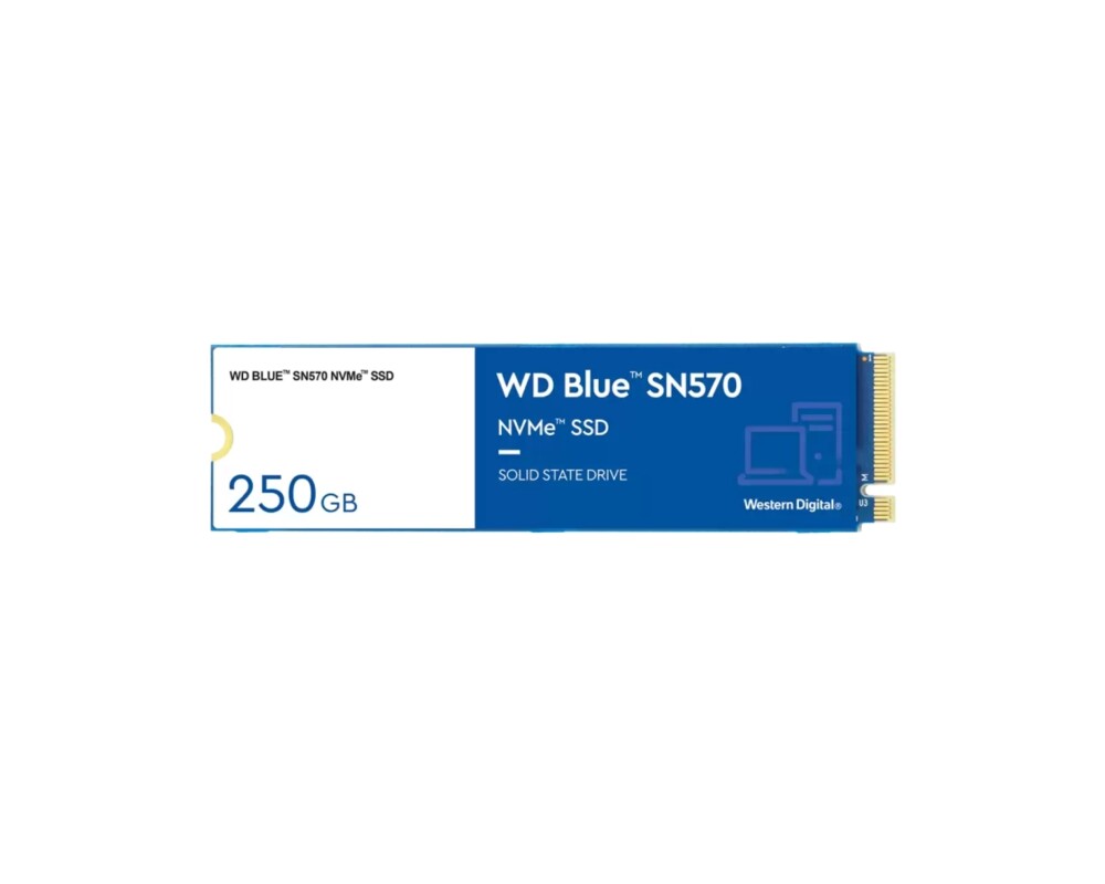 SSD WD Blue SSD SN570 NVMe 250GB M.2 2280 PCIe Gen3 8Gb 3