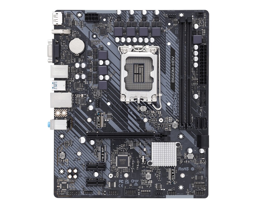 Дънна платка ASRock B660M-HDV, LGA1700, DDR4, mATX 5