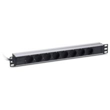  Formrack 19&quot; 8 way power outlet strip (Schuko)  Aluminium 1U 285963 F082PR8AL на топ цена - PIC.bg