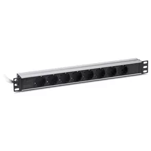  Formrack 19" 8 way power outlet strip (Schuko)  Aluminium 1U 285963 F082PR8AL на топ цена - PIC.bg