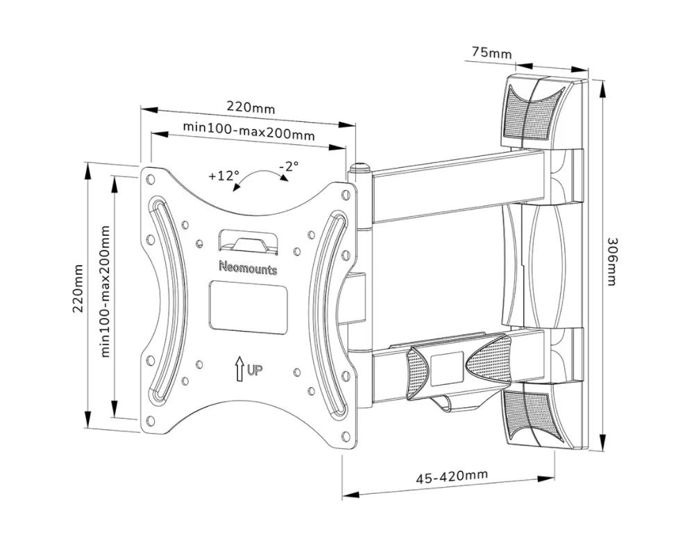 Стойка Neomounts Screen Wall Mount (full motion 7