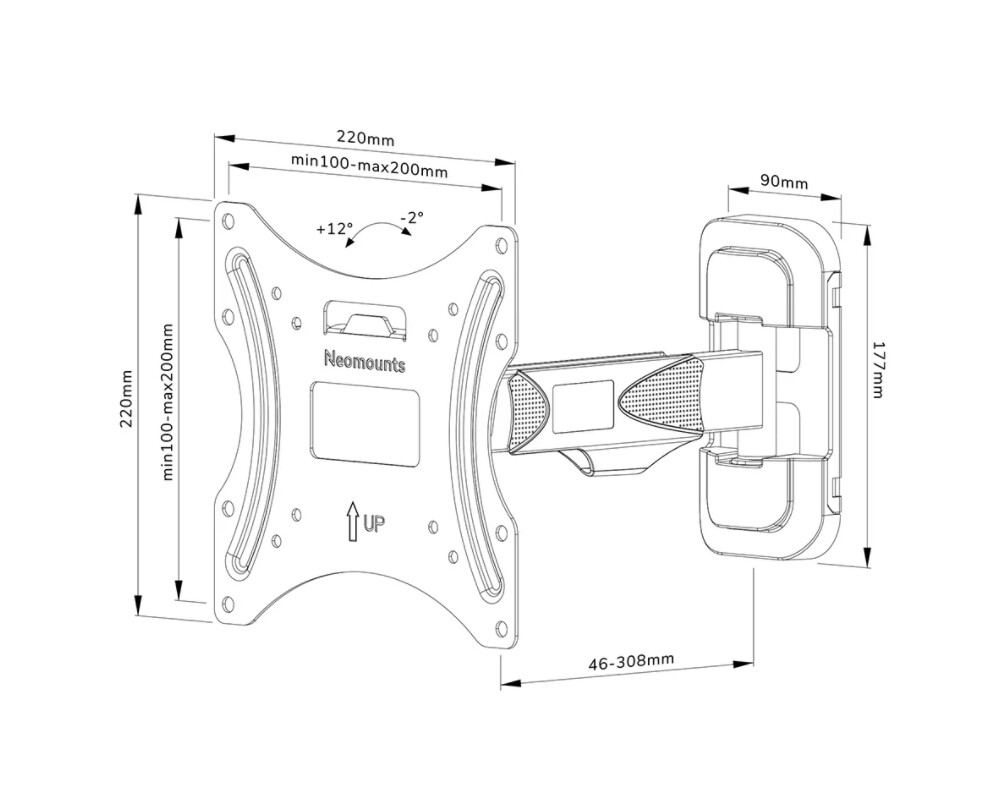Стойка Neomounts Screen Wall Mount (full motion 7