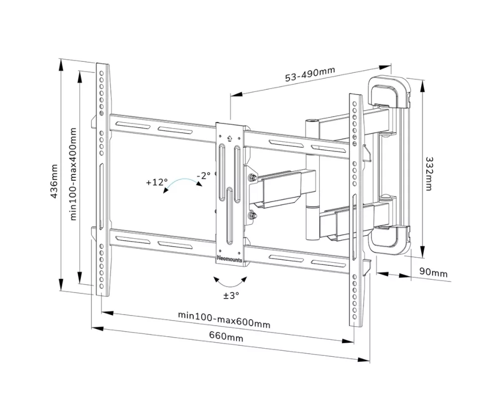 Стойка Neomounts Screen Wall Mount (full motion 8