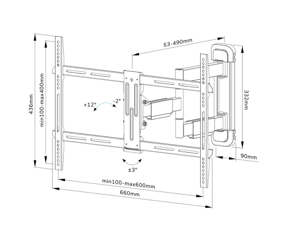Стойка Neomounts Screen Wall Mount (full motion 8