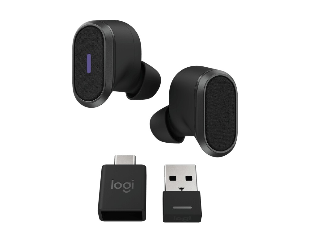 Слушалки Logitech Zone True Wireless-GRAPHITE-2.4GHZ/BT-PLUGC-EMEA-BTC 2