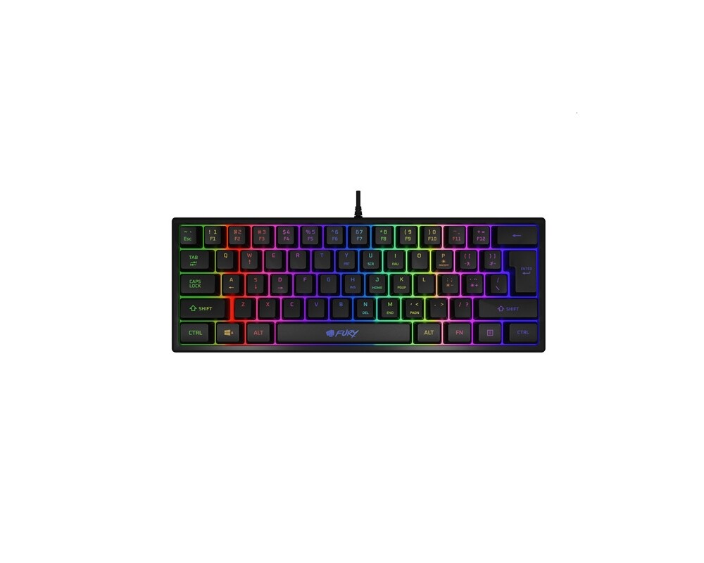 Клавиатура Fury Gaming Keyboard Tiger US Layout Backlight 60% 3