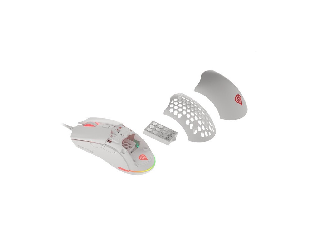 Мишка Genesis Gaming Mouse Krypton 8000DPI RGB Ultralight White PAW3333 2