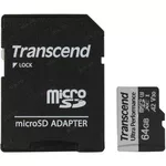 <span>Флаш карта</span> Transcend 64GB micro SD with adapter UHS-I U3 A2 Ultra Performance <span class='catalog-num-in-name'>TS64GUSD340S</span> - 