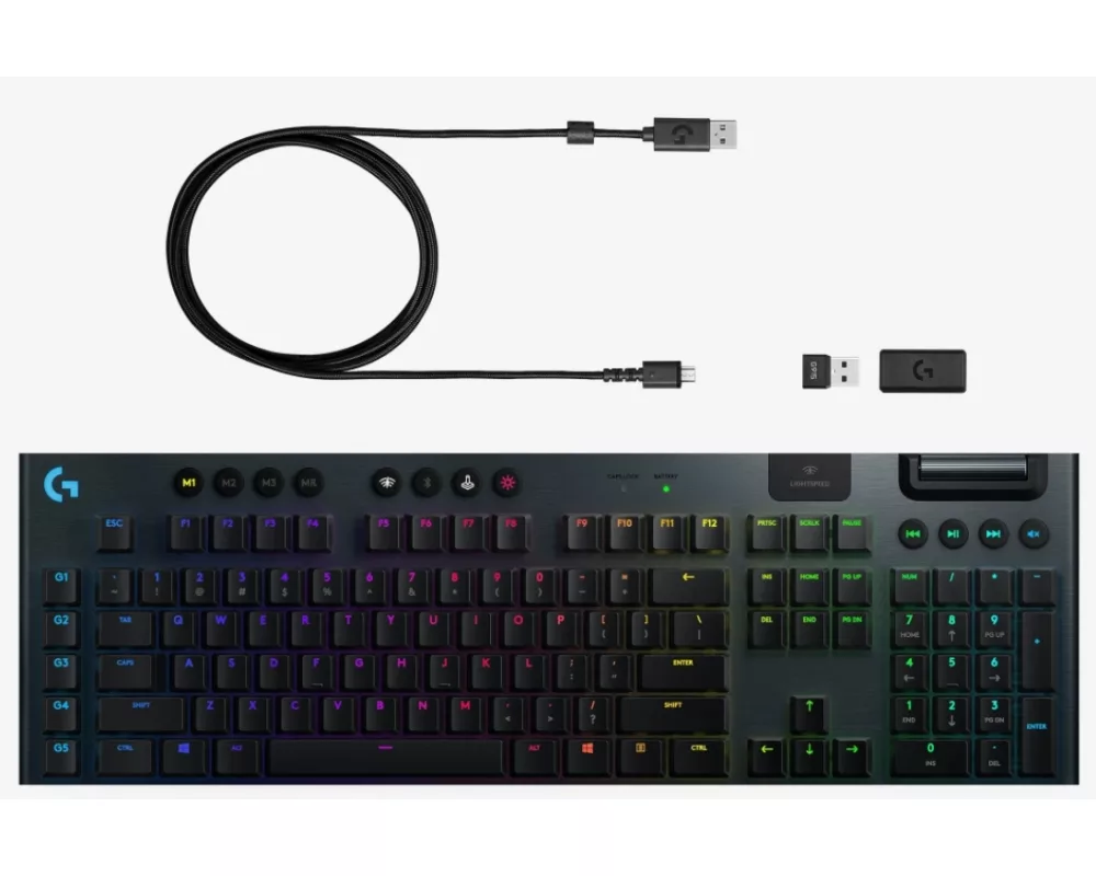 Клавиатура LOGITECH G915 LIGHTSPEED Wireless RGB Mechanical Gaming Keyboard GL Clicky CARBON US INTNL INTNL (US) 2