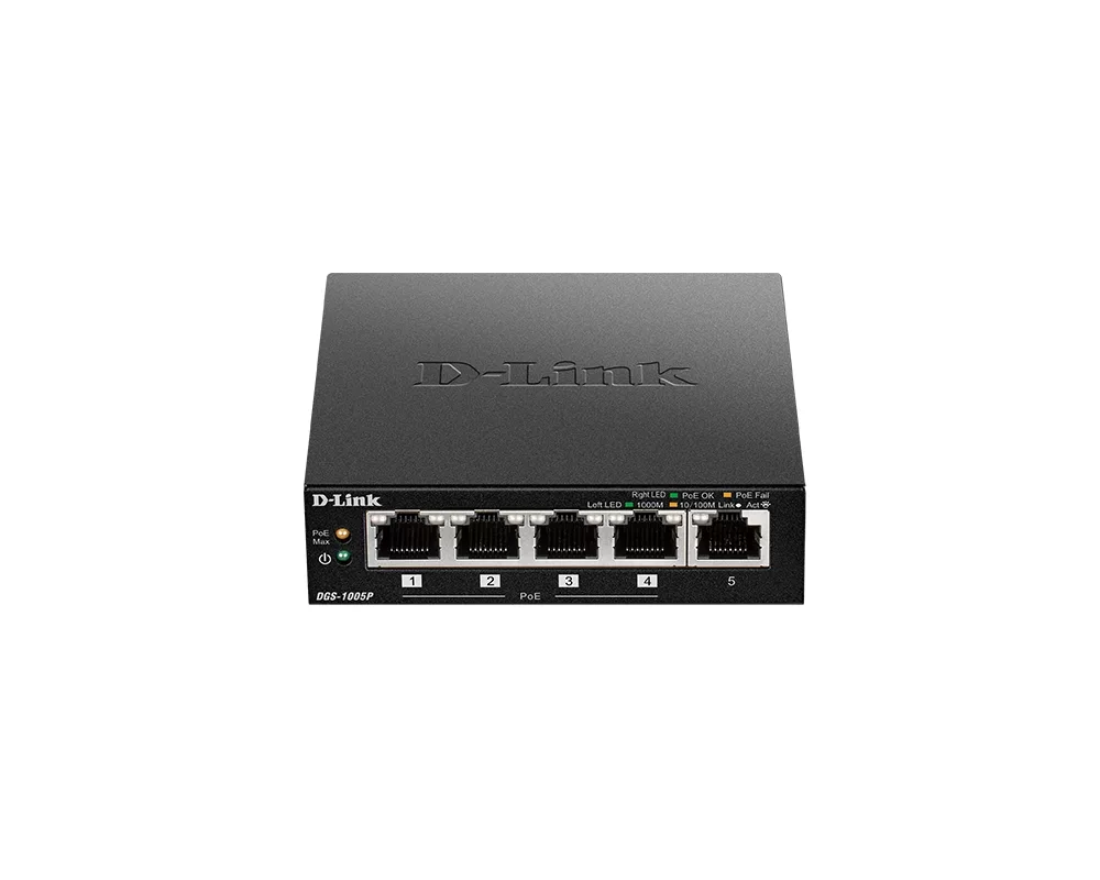 Switch (Комутатор) D-Link 5-Port Desktop Gigabit PoE+ Switch 2