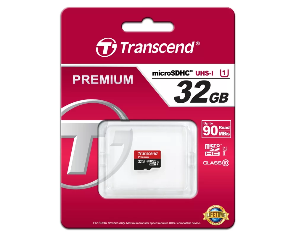 Флаш карта Transcend 32GB micro SDHC UHS-I Premium (No Box & Adapter 2