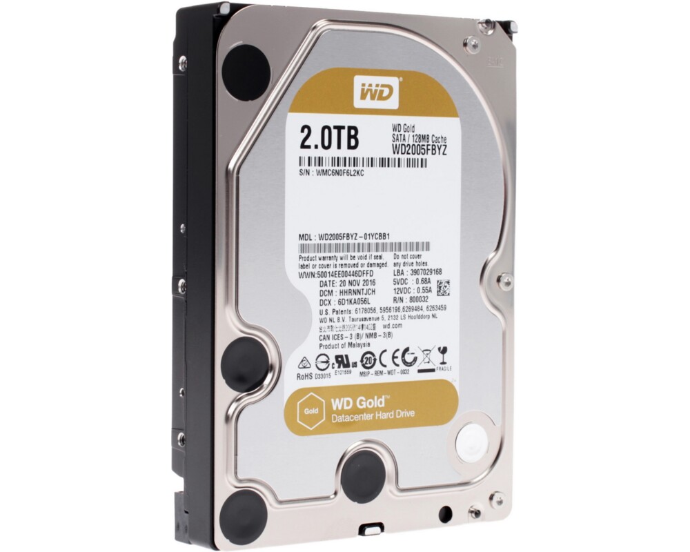 Твърд диск WD Gold 2TB HDD 7200rpm 6Gb 2