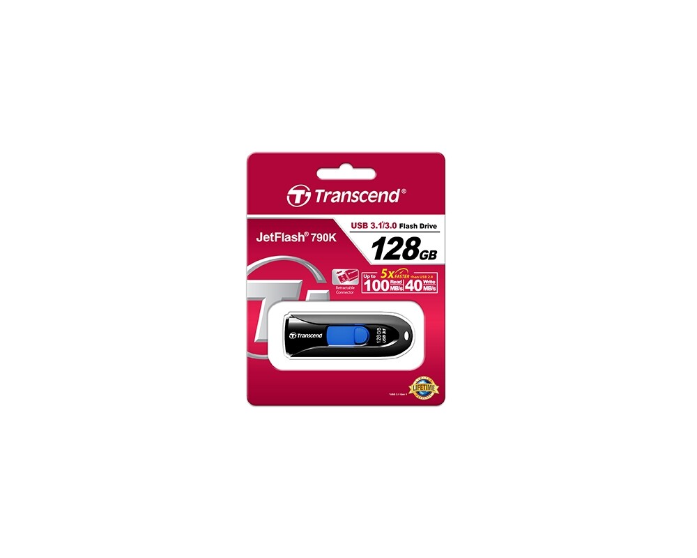 Флаш памет Флаш памет Transcend 128GB JetFlash 790 USB 3.0 3