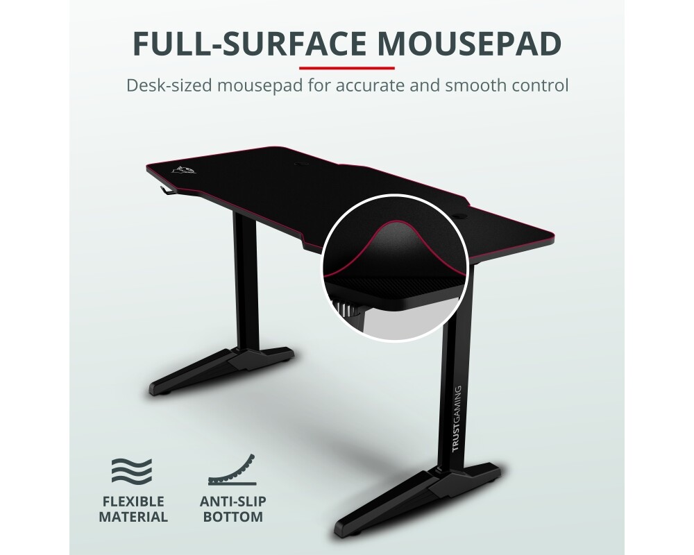 Геймърско бюро TRUST GXT 1175 Imperius XL Gaming Desk 8