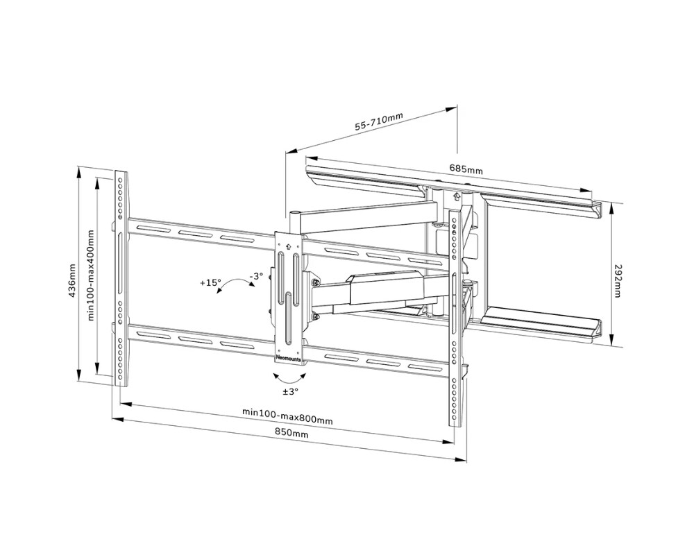 Стойка Neomounts Screen Wall Mount (full motion 8