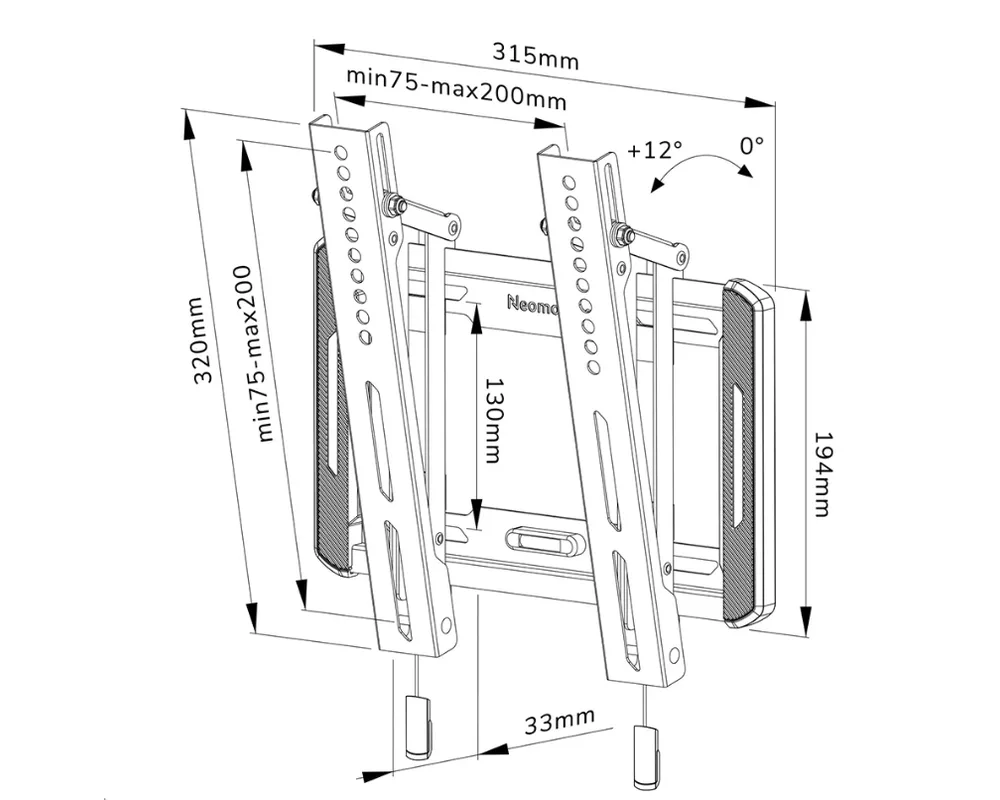 Стойка Neomounts Screen Wall Mount (tilt 6