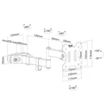 Стойка Neomounts Screen Pole Clamp/Truss Mount 3 pivots VESA 100x100 (pole diameter 28-60 mm) 6