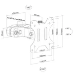 Стойка Neomounts Screen Pole Clamp/Truss Mount 1 pivot VESA 100x100 (pole diameter 28-60 mm) 7