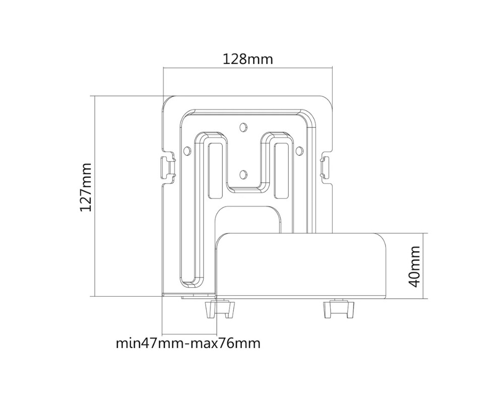 Стойка Neomounts Universal Mediabox Mount 47-76 mm. depth (also suited for Apple TV) 6