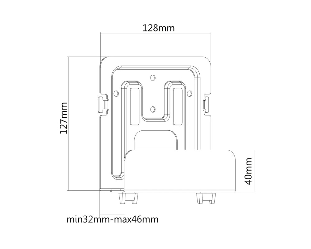 Стойка Neomounts Universal Mediabox Mount 32-46 mm. depth (also suited for Apple TV) 6